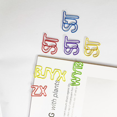 Colorful L-shaped clips creative English clips cartoon clips manufacturer shaped clips