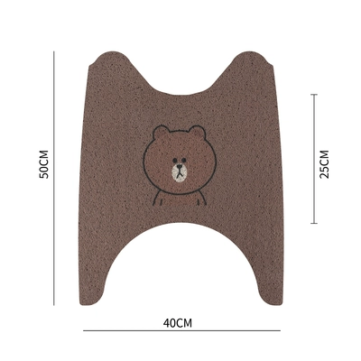 be cut – Electric vehicle foot mat - short-style-bear-bear-comes-with-velcro