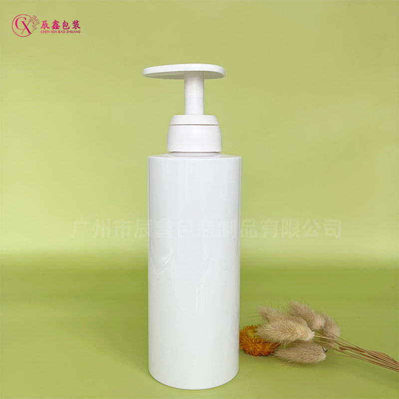 批发500ml洗发水沐浴露护发素身体乳pet瓶包装包材环保泵头