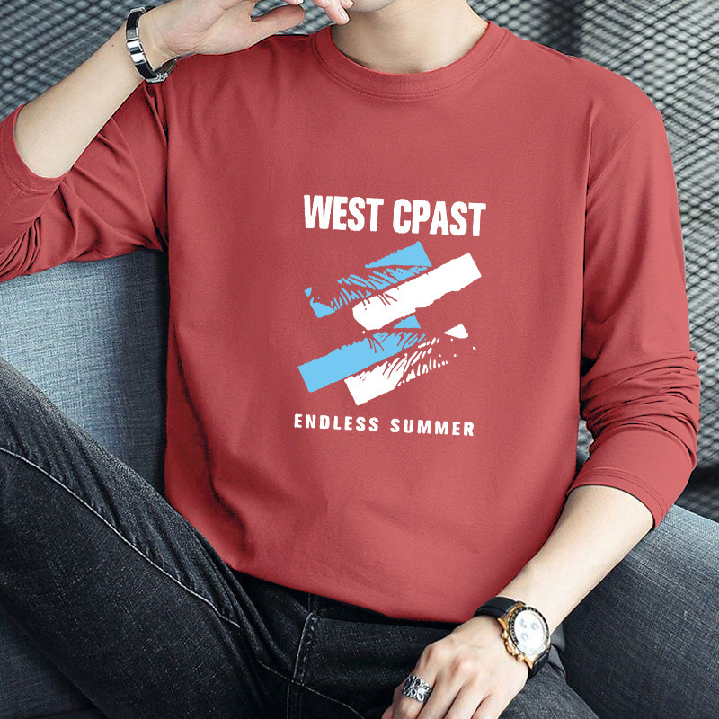 긴소매 WEST 브릭 레드