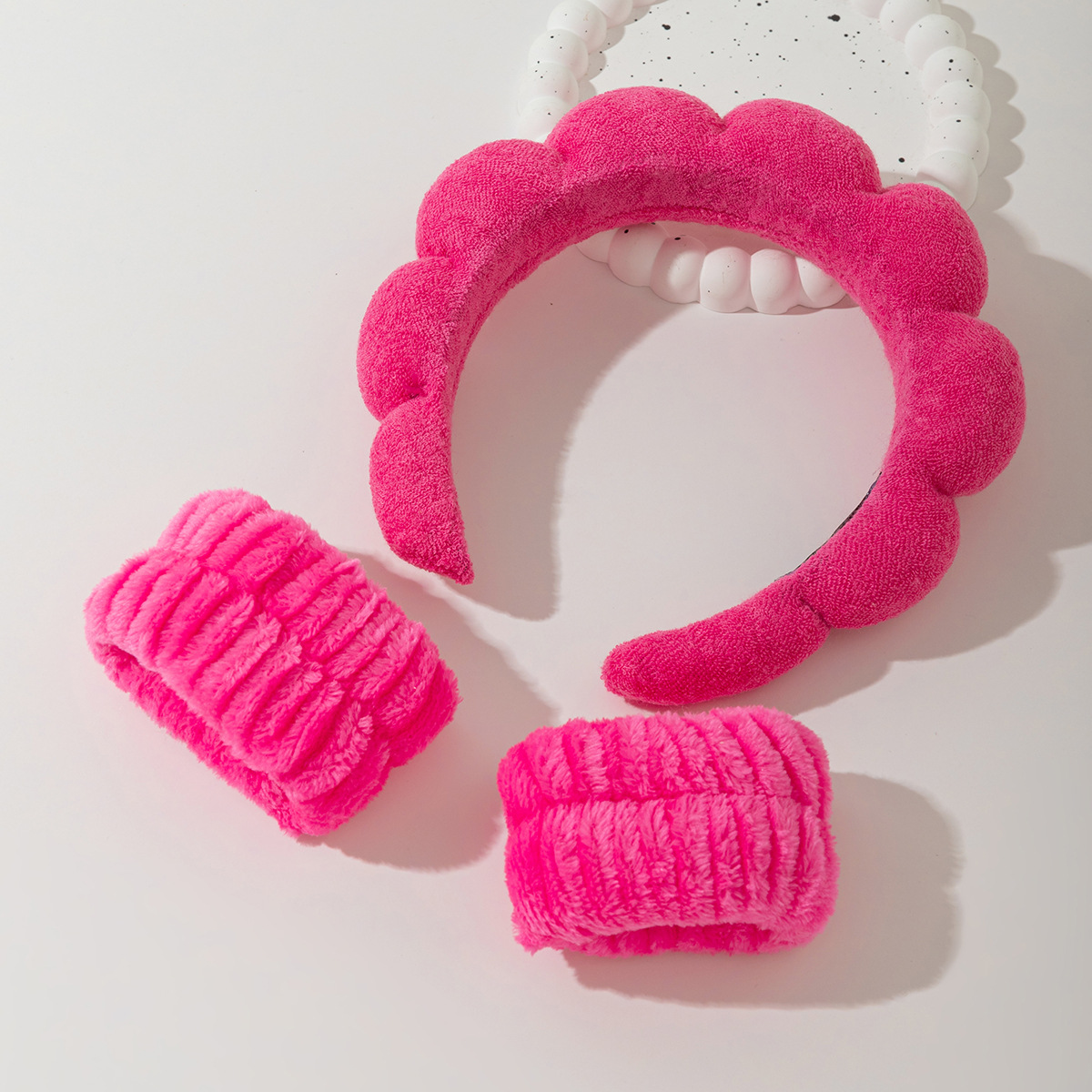 Diadema de nube superior de cráneo alto transfronterizo europeo y americano conjunto de horquillas para el cabello esponja para el lavado de cara femenino diadema desmaquillante desmaquillante accesorios para el cabello al por mayor