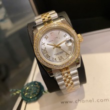 微商代发劳家日志系列手表罗马灰面钻圈钢带女款批发腕表2024新款