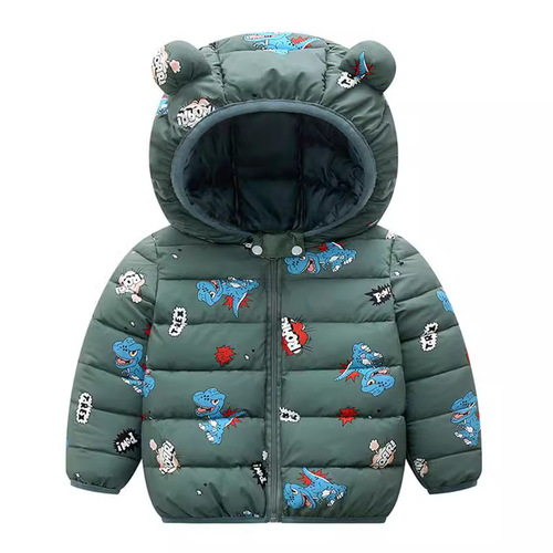  Autumn and Winter New Children's Clothing Children's Down Cotton Jackets Short Boys Girls Cartoon Children's Thickened Jackets