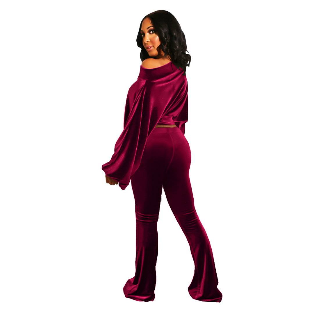 Completo pantalone donna per discoteca monospalla maniche a lanterna_voghion.com