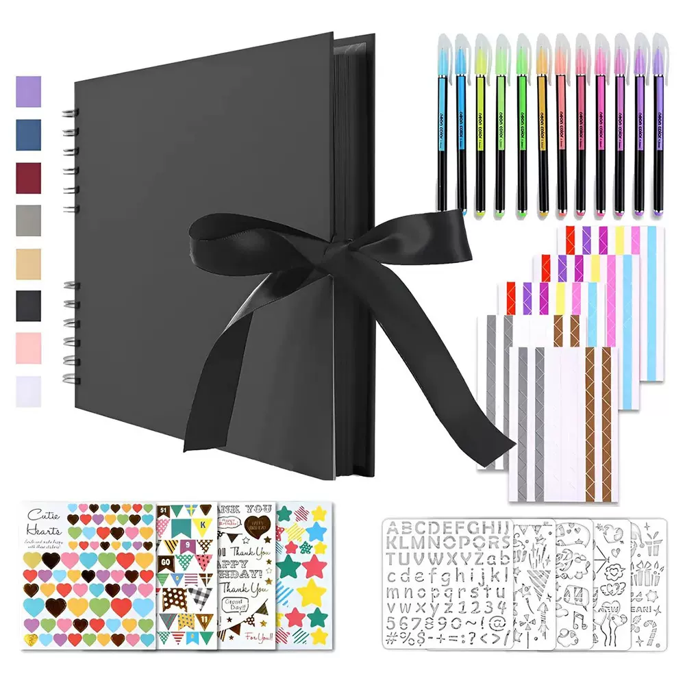 跨境亚马逊复古婚礼毕业旅行DIY相册彩色内页纪念本收纳册剪贴簿