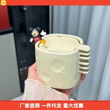 跨境批发可爱火锅蘸料碟陶瓷卡通家用调味碟带柄饺子酱料碟小碟子