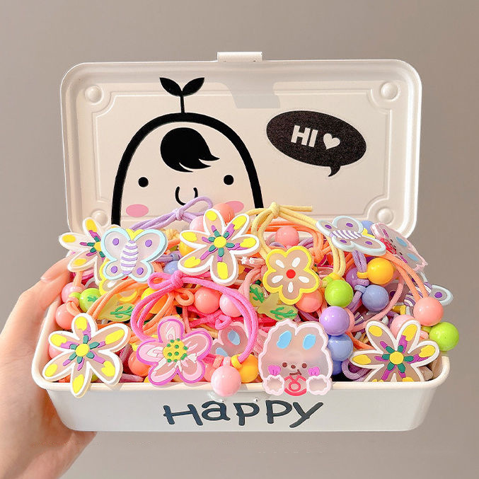 Niños de dibujos animados coloridos cuerda de cabeza niñas atadas artefactos de cabello de alta elasticidad anillo de cabello niñas no lastiman cabello de cabello de cola de caballo