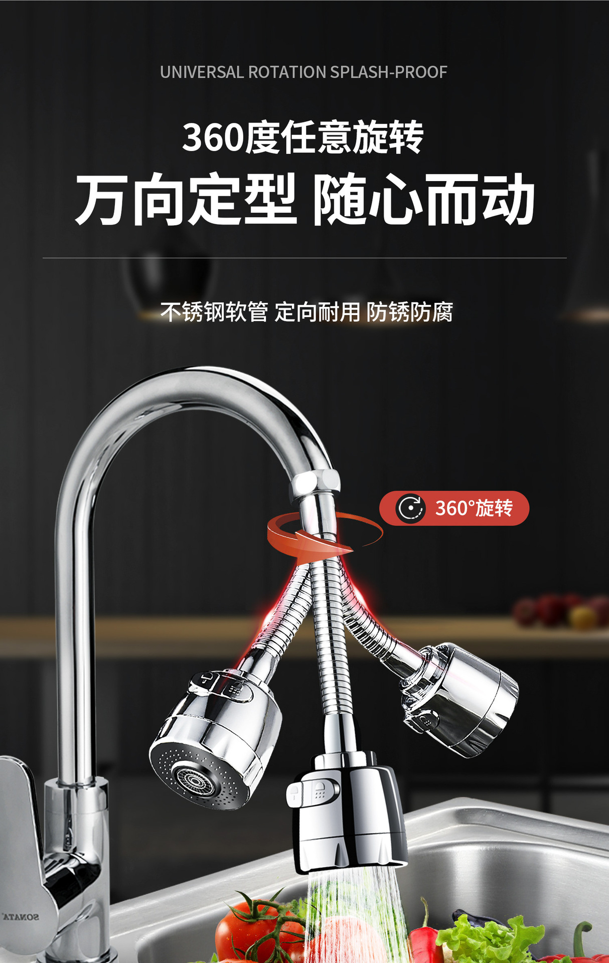 Sink faucet splash preventer, universal adapter, universal extension wonder, kitchen booster, showerhead, shower head undefined