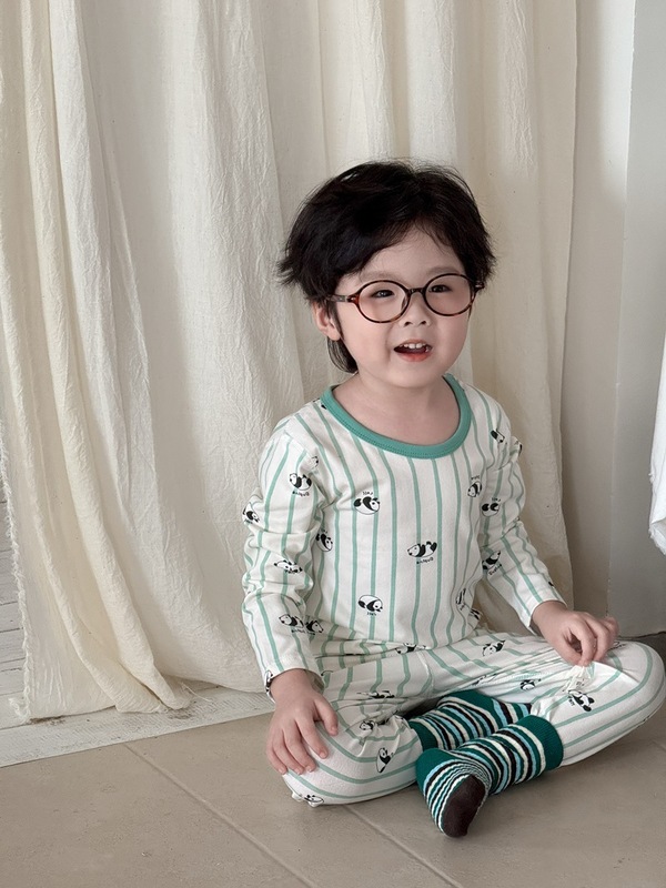 儿童家居服套装2025秋季新款女童睡衣两件套宝宝秋装卡通居家套装|undefined