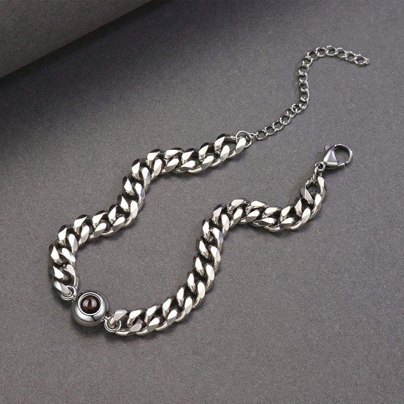 Vintage Stainless Steel Couple Bracelets - Black