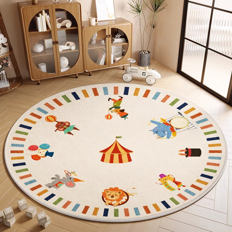 S Imitation Cashmere-Animal Circus Round