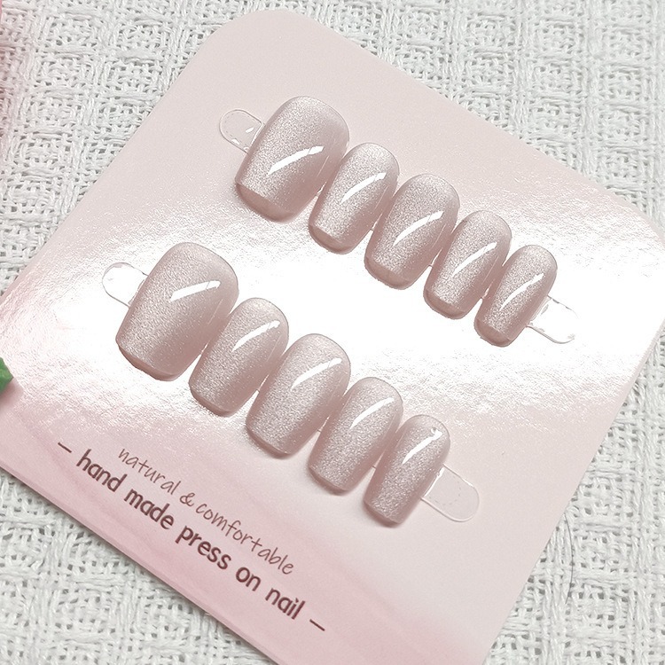 Manicura de Año Nuevo, 10 piezas de diamantes de perlas hechos a mano, arte de uñas portátil, parche de uñas Xiaohongshu, venta al por mayor