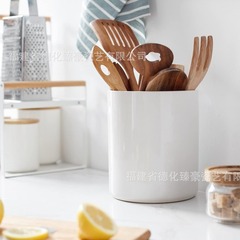 アマゾンの人気陶磁器の家庭の台所の食器棚の磁器のナイフとフォークの収納缶の台所のシャベルの棚の工具の桶