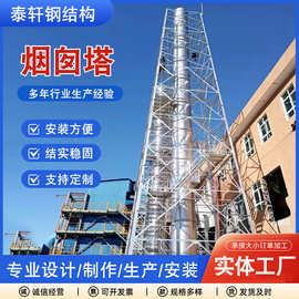 厂家批发烟筒塔钢结构化工厂废气燃烧烟筒塔污水厂排气烟筒钢杆塔