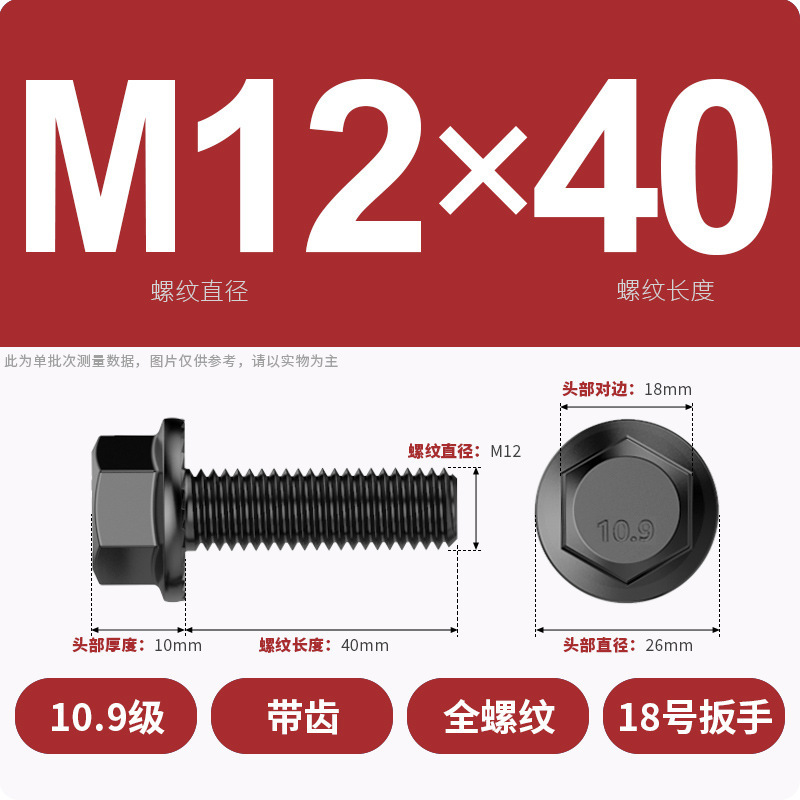 8.9段外六角フランジ面ねじ高強度GB5789プラスキャップ付マット付歯付ボルトM6M8-M20|undefined