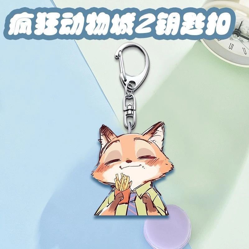 Colgante Mad Animal City Nick Judy llavero acrílico doble cara de alto valor de la cara bolsas escolares adornos colgantes regalos