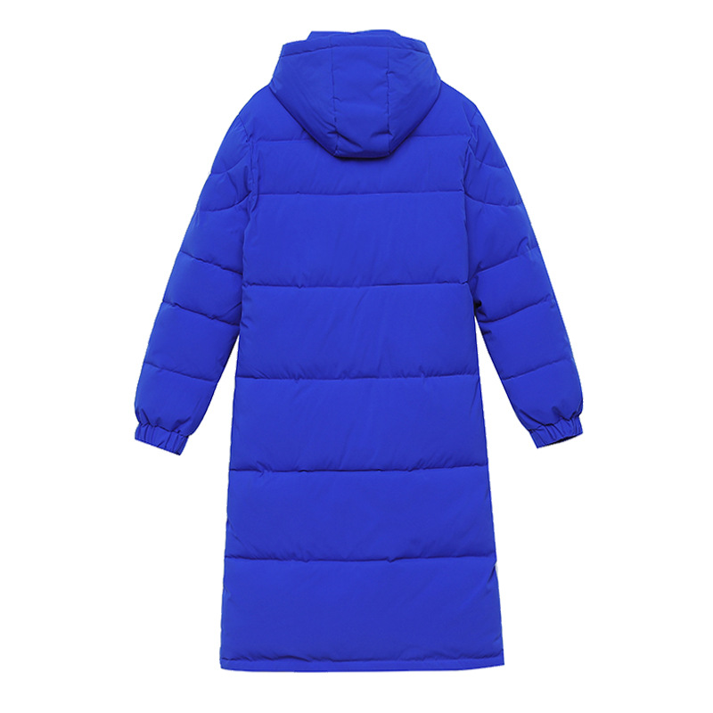 ​Long Hooded Puffer Coat For Couples – Oversized Winter Jacket With High-Density Padding (Black/White)​_ecoleips.com