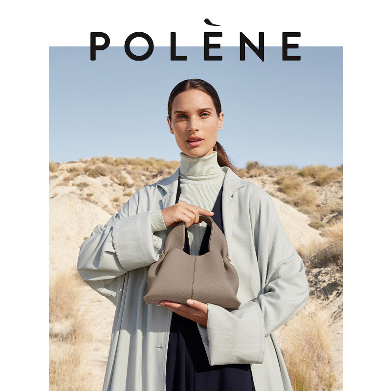 Polene nicho francés 2024 primavera nuevo bolso de albóndigas de piel de vaca bolso de bolsa de nubes