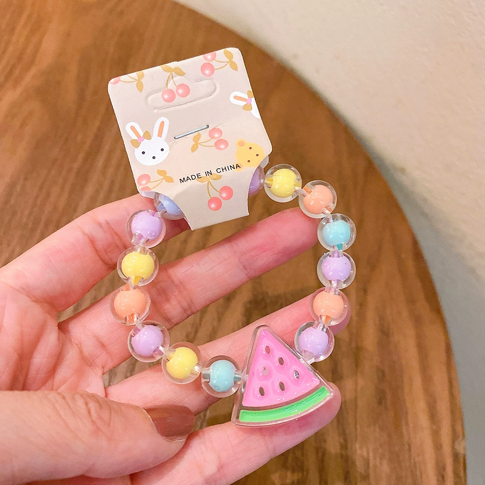Cute cartoon children's beaded bracelet, accessory