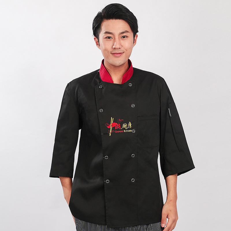 Chef ropa de trabajo manga larga Otoño e Invierno traje de los hombres restaurante trasero ropa de cocina más tamaño comedor cantina chef ropa manga corta