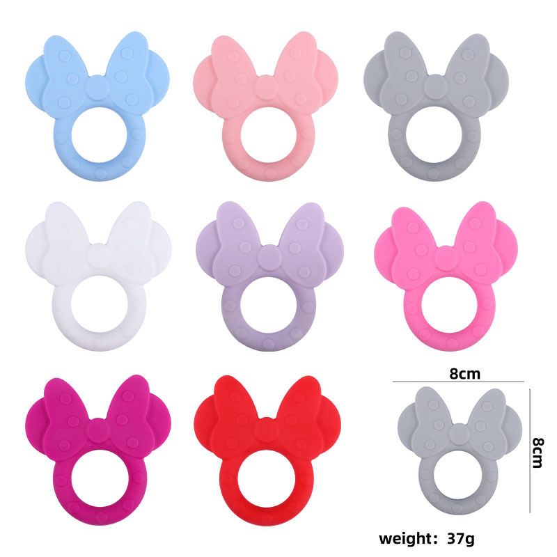 Amazon nueva historieta Minnie molar de silicona teether juguete bebé creativo teether stick suministros maternos e infantiles