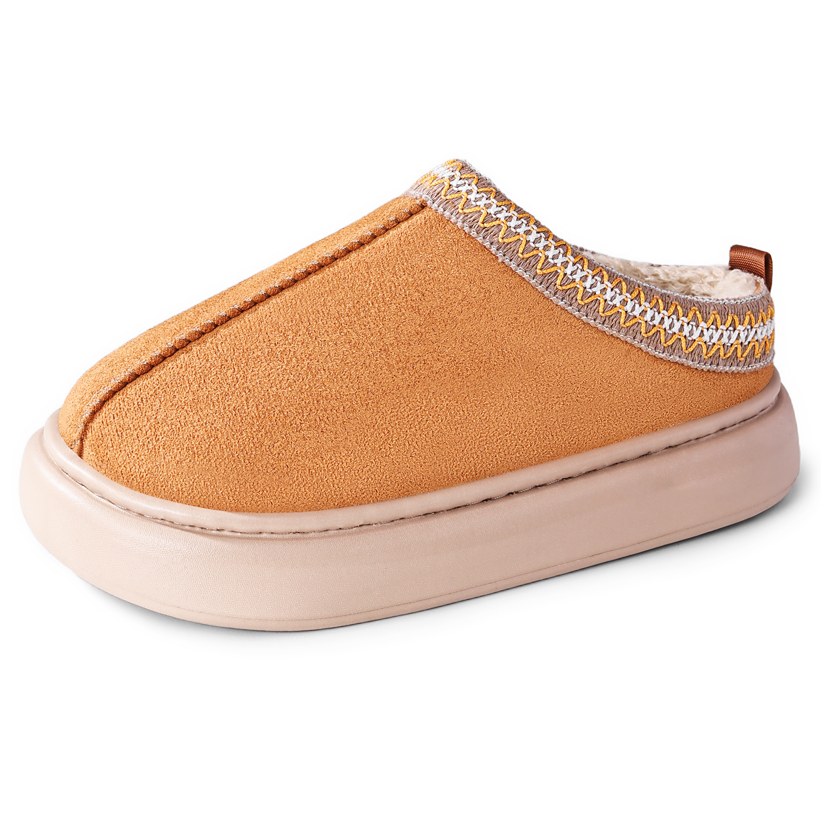 Zapatos caseros de algodón transfronterizos de invierno calentados zapatillas de lana y zapatillas de lana con un pedazo y medio zapatillas de algodón cómodas