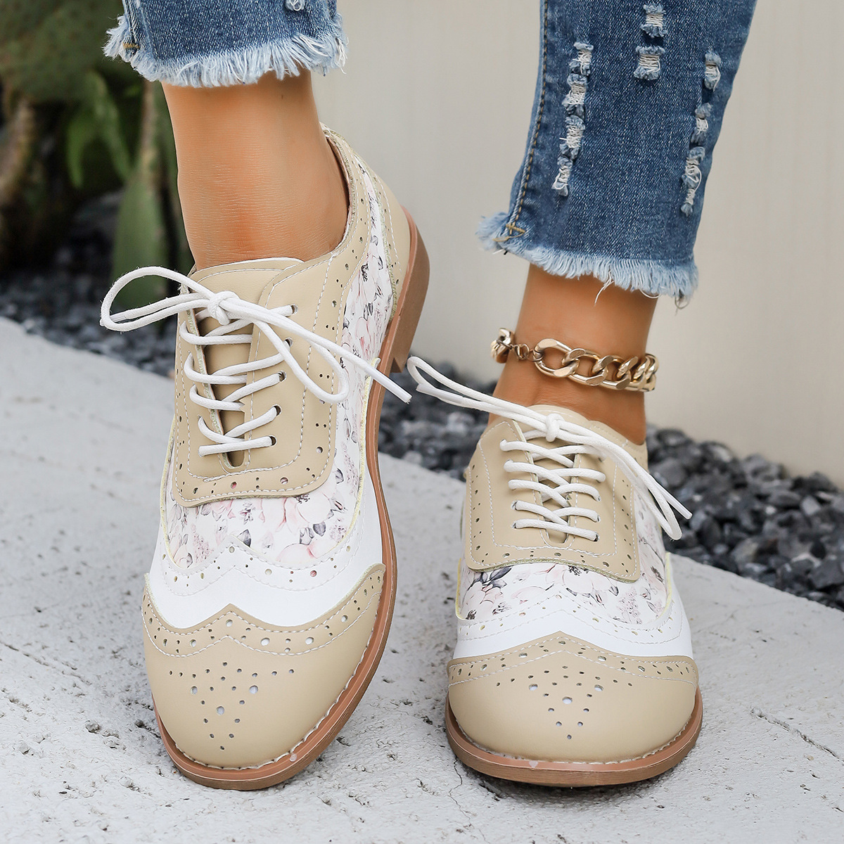 Dámské boty ve stylu brogue, velké velikosti_voghion.com