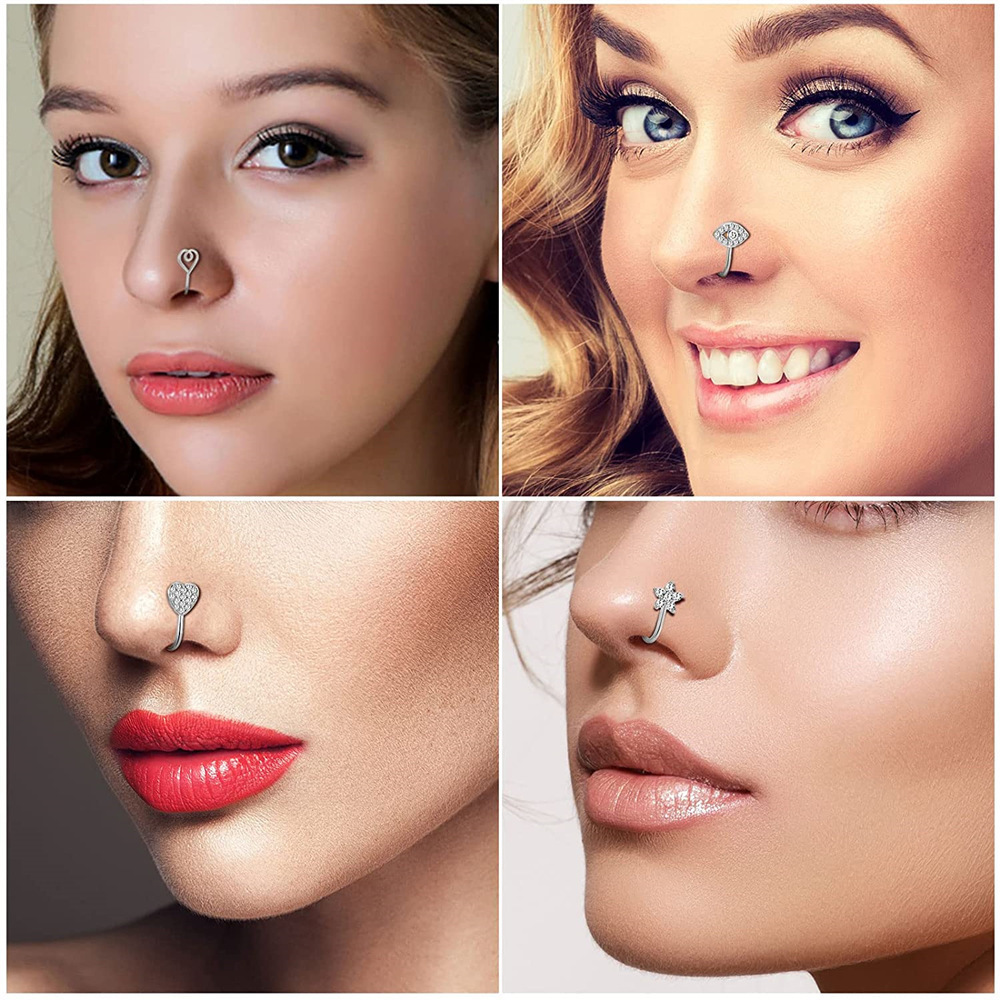 Anello senza piercing per uomo e donna, stile europeo, americano, africano, transfrontaliero, alla moda, a forma di U._voghion.com