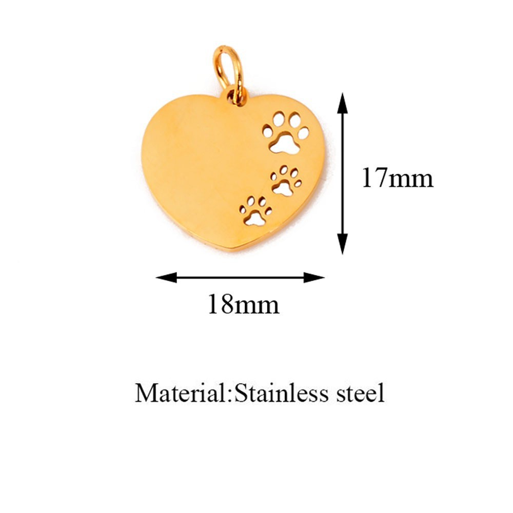Unisex Gender Plating Design 10 PCS/Package 304 Stainless Steel Heart Shape Pendant