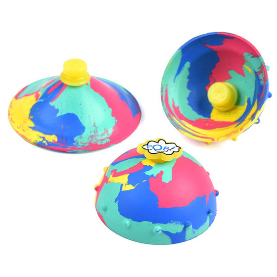 Cross-border hot camouflage natural rubber bounce Bowl outdoor parent-child interactive bounce toy half-side bounce bowl toy