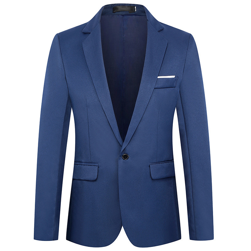 Hombre chaqueta de traje de negocios ocio profesional vestido formal pequeño traje delgado vestido de boda chaqueta de una sola pieza chaqueta