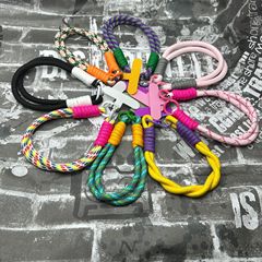 Phone lanyard ornament, hand-held twisted rope anti-loss pendant, fashionable and durable wrist short model dopamine lanyard