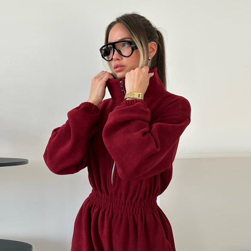 Aumanman アウトドアスポーツストレートカジュアルパンツ女性の秋と冬の新しいハイウエストスリムアメリカン多用途カジュアルジャンプスーツ|undefined