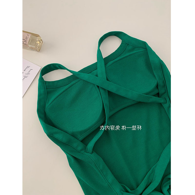 Hot Girl correa cruzada Chaleco con cordones con almohadilla en el pecho se puede usar fuera sin respaldo sexy belleza espalda Correa ropa interior francesa para las mujeres