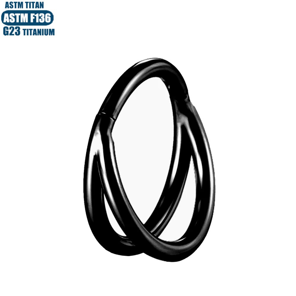 F136 Titanium Alloy Nose Ring Zircon Earrings CNC Seamless Ring Septum Piercing Ear Bone Ring detail image 22