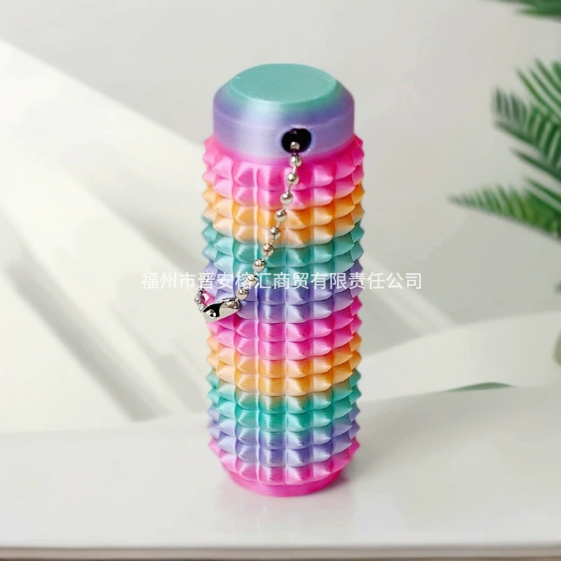 Новый трансграничный Spiky Grippie Stim Keychain Портативный кончик пальца декомпрессионный массажный брелок
