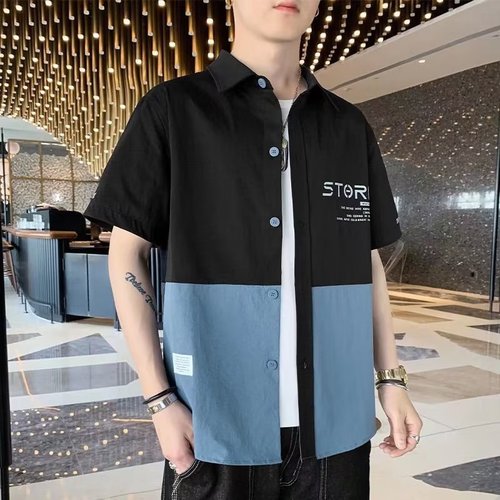 Wholesale short-sleeve shirts and T-shirts for men, summer thin models, ice silk half-sleeve, trendy men's shirts, clothes for summer.