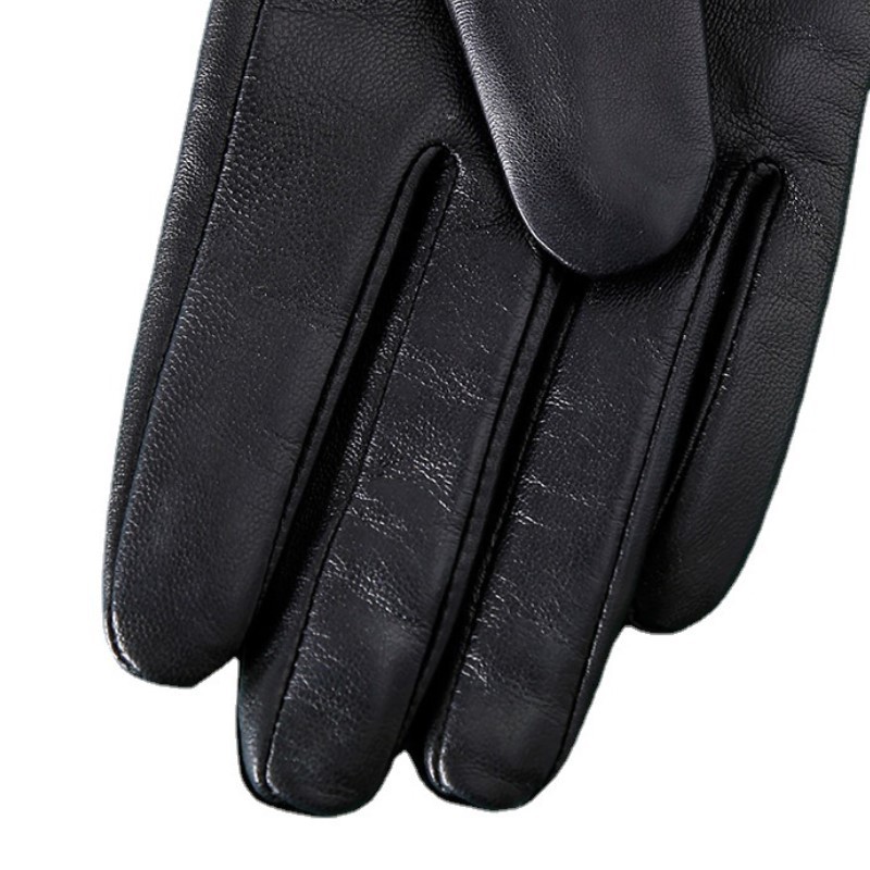 真皮手套女士秋冬季加厚獭兔毛加绒羊皮保暖触屏骑行开车防寒手套