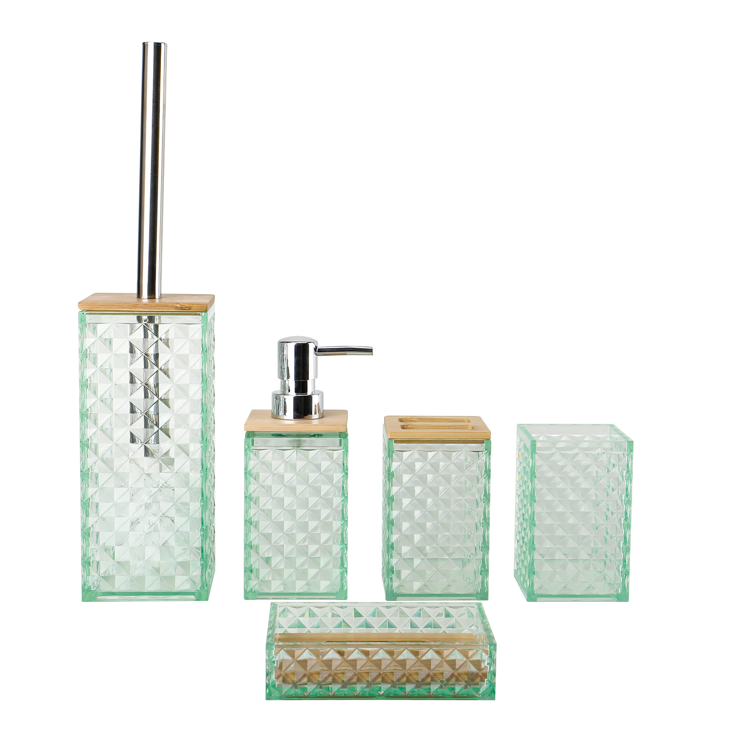 5002-5 Cubierta de bambú de cinco piezas - Morandi Green