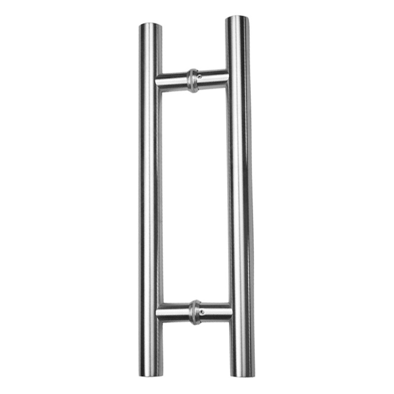 Fábrica al por mayor de acero inoxidable engrosada en forma de H manija de la puerta de vidrio manija de la puerta de acero inoxidable 304 manija de la puerta del baño