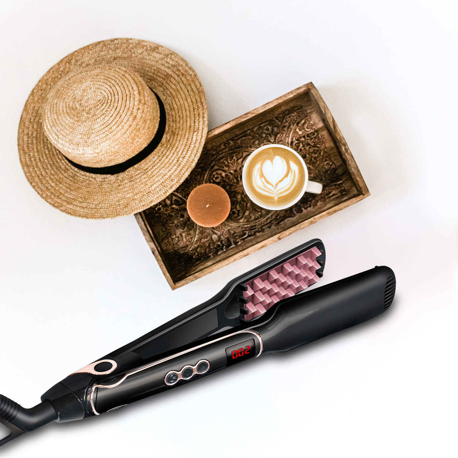 Professionelle Keramik Glättbürste Und Lockenstab Für Das Haar_voghion.com