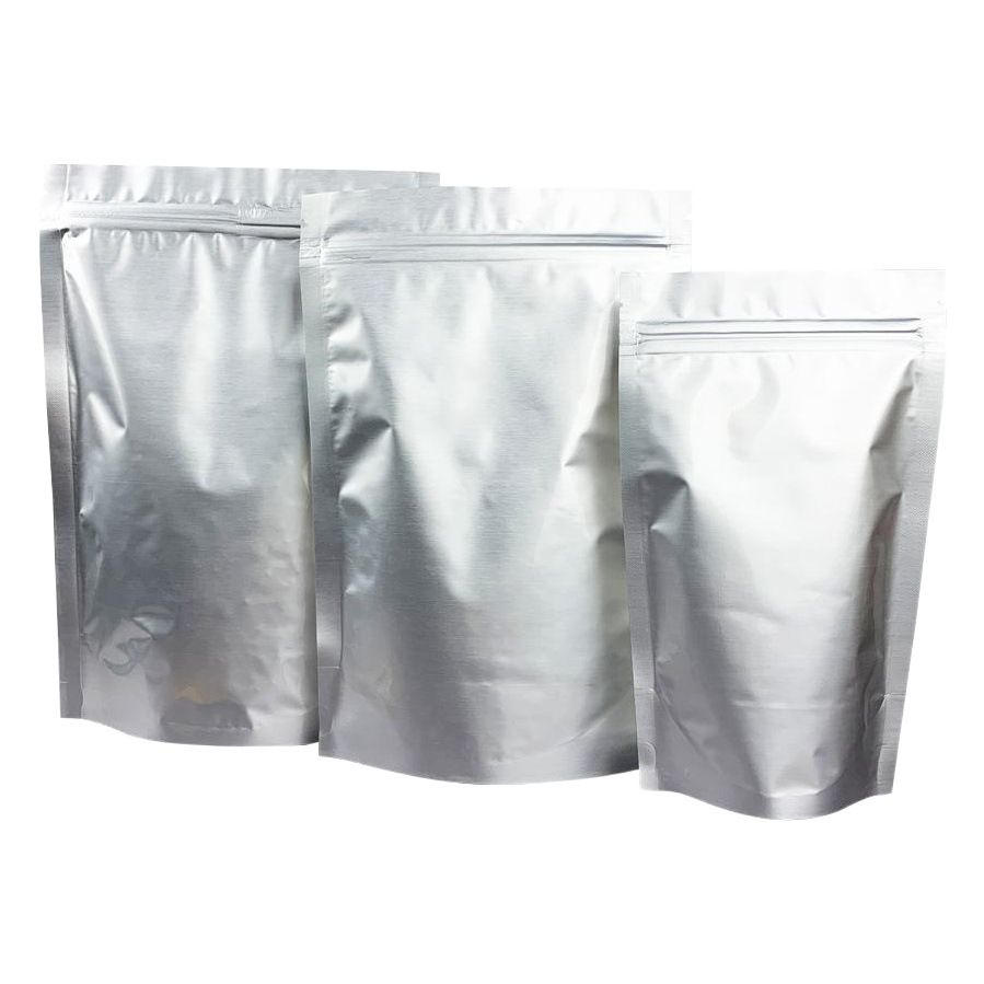 En stock bolsa de papel de aluminio puro bolsa de té ziplock bolsa de papel de aluminio de pie bolsa de harina níspero bolsa de envasado de alimentos bolsa de cremallera