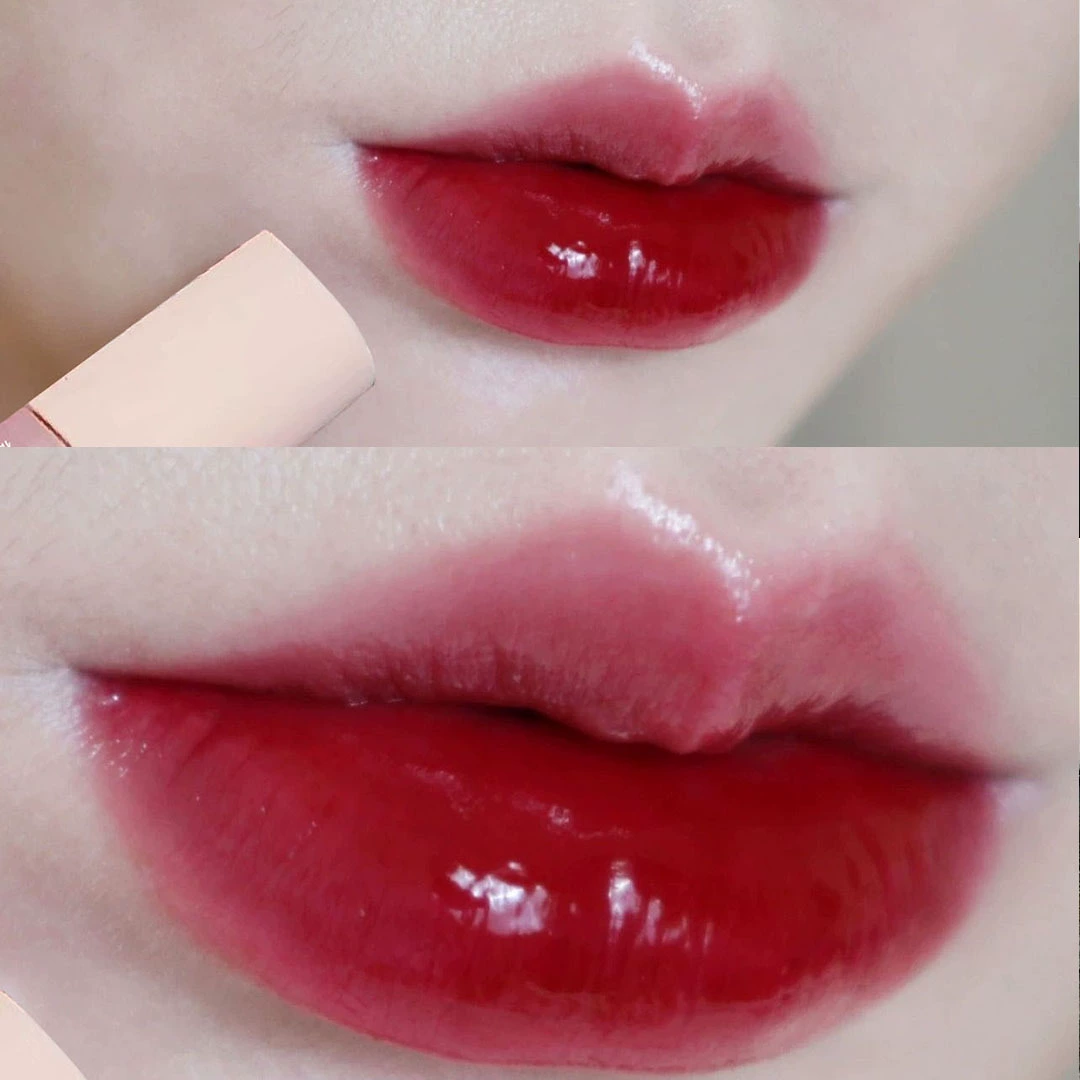 Glass lip gloss, lip balm, lipstick, mirror effect