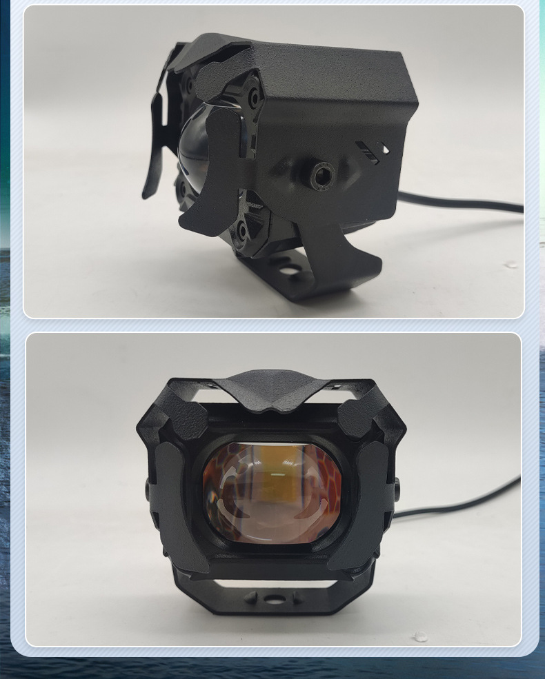 Private model motorcycle spotlight led strong light super bright battery car modification auxiliary shop street lamp laser headlight