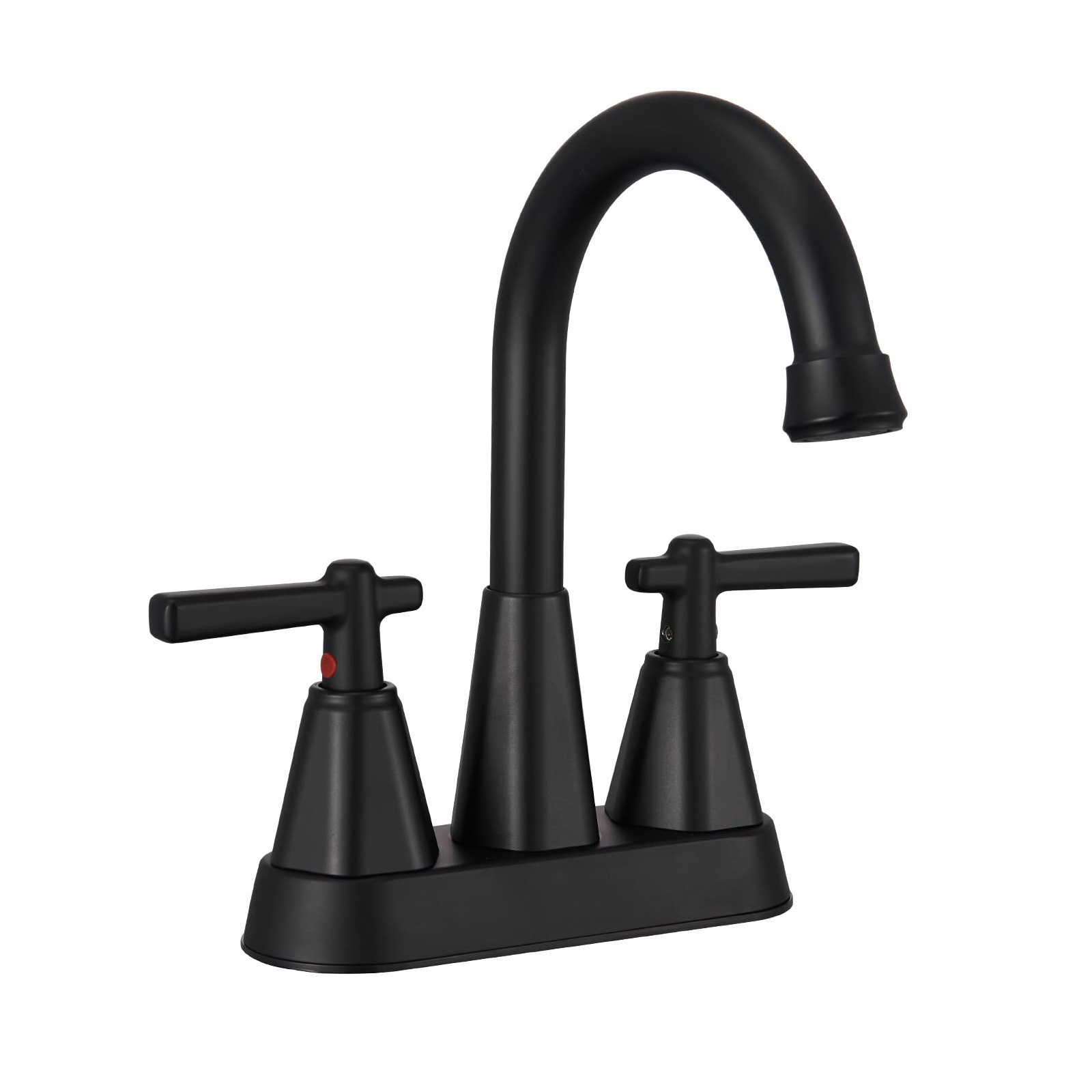 Grifos de lavabo transfronterizos, lavabo de lavabo, lavabo de doble agujero, grifo de agua caliente y fría de oro de seda Omelas