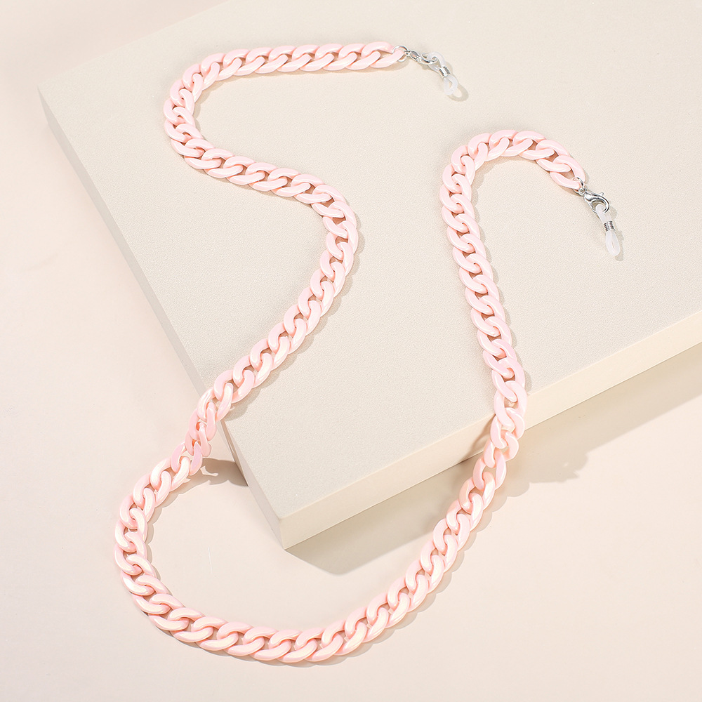 New Macaron Color Acrylic Anti-lost Extension Glasses Mask Chain Hanging Neck display picture 2