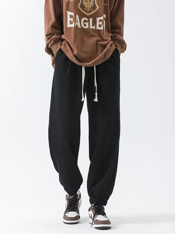 Pantalones casuales de todo fósforo pantalones casuales de pierna recta sueltos para hombre 2024 pantalones con corsé para hombre de moda