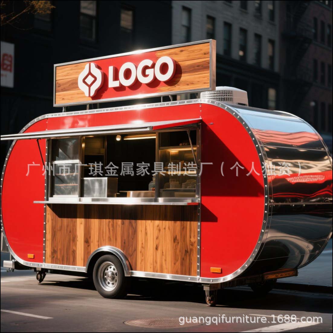 不锈钢移动餐车 步行街流动商铺 游乐园广场小吃烧烤户外小吃车