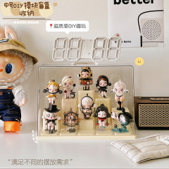 ブラインドボックス展示棚収納アクリル透明防塵積み木玩具手作り展示棚バブルマット展示箱