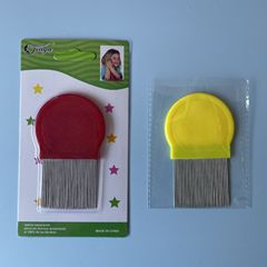 Pet comb flea cleaning brush, stainless steel pin comb for lice and flea removal, pet grooming supplies, factory supply